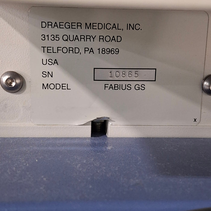 Draeger Medical Fabius GS Anesthesia Machine