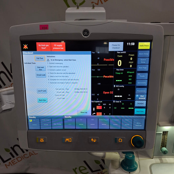 GE Healthcare Avance CS² Anesthesia Machine