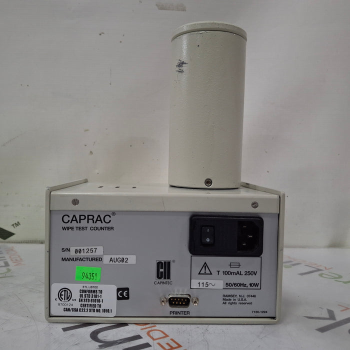 Capintec Caprac Wipe Test Counter