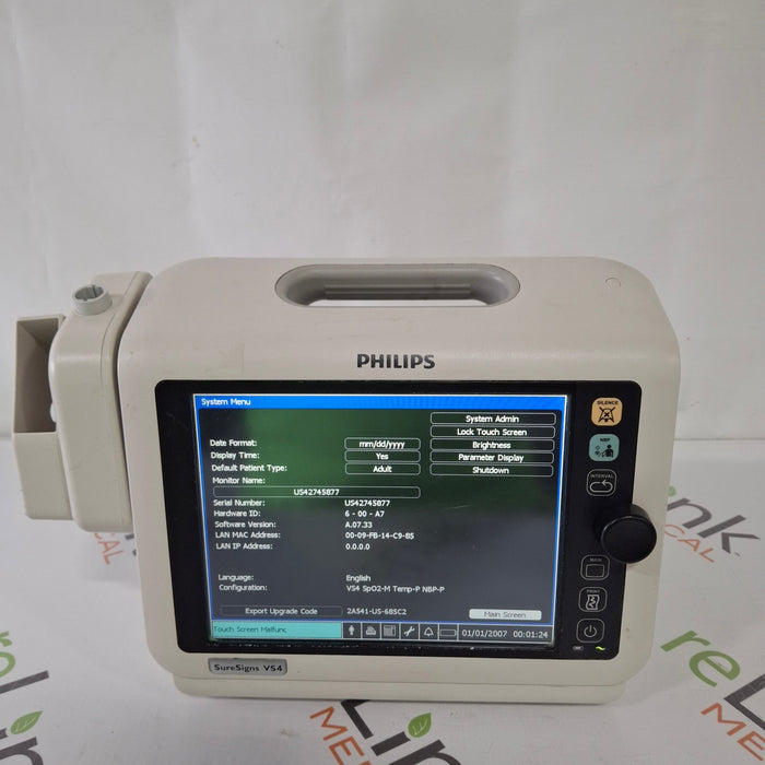 Philips Philips SureSigns VS4 Vital Signs Monitor Patient Monitors reLink Medical