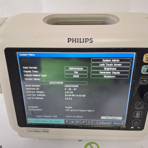 Philips Philips SureSigns VS4 Vital Signs Monitor Patient Monitors reLink Medical