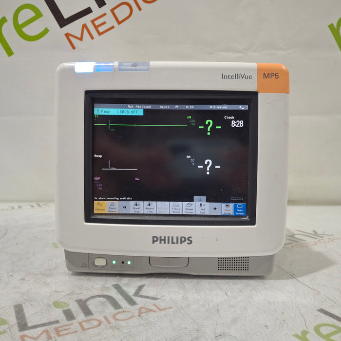 Philips Intellivue MP5 - ECG, Fast SpO2, NIBP Patient Monitor