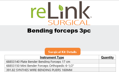 68853140 68853150 Bending Forceps