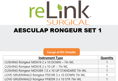 Aesculap, Inc. Surgical Rongeur Set