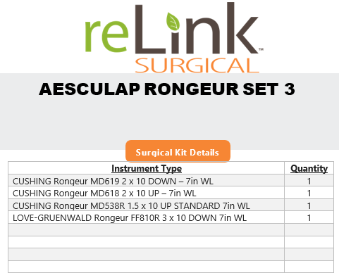 Aesculap, Inc. Surgical Rongeur Set