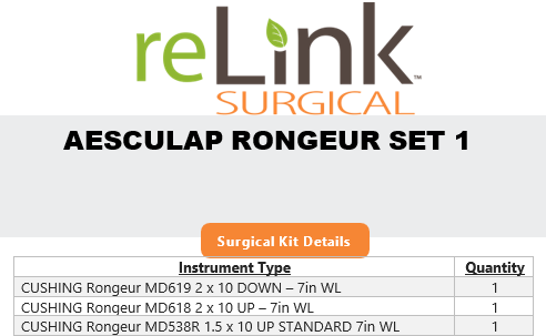 Aesculap, Inc. Surgical Rongeur Set