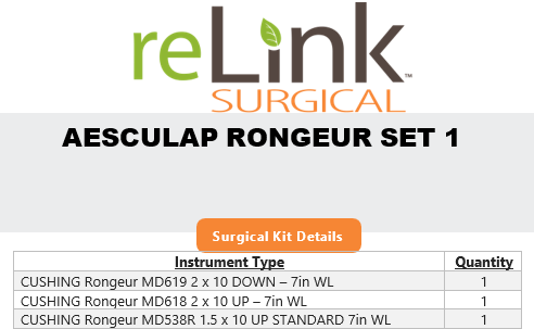 Aesculap, Inc. Aesculap, Inc. Surgical Rongeur Set Surgical Sets reLink Medical