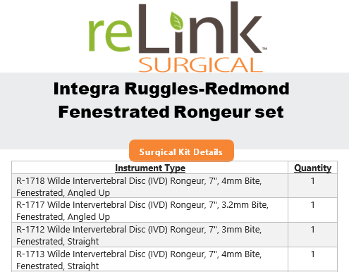 Integra Lifesciences Ruggle-Redmond Rongeur Set