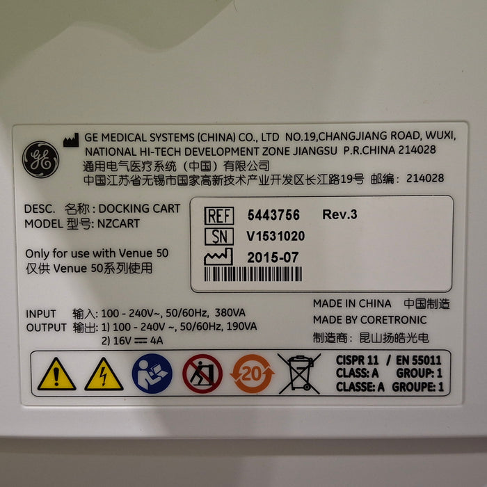 GE Healthcare GE Healthcare Venue 50 Cart Ultrasound reLink Medical
