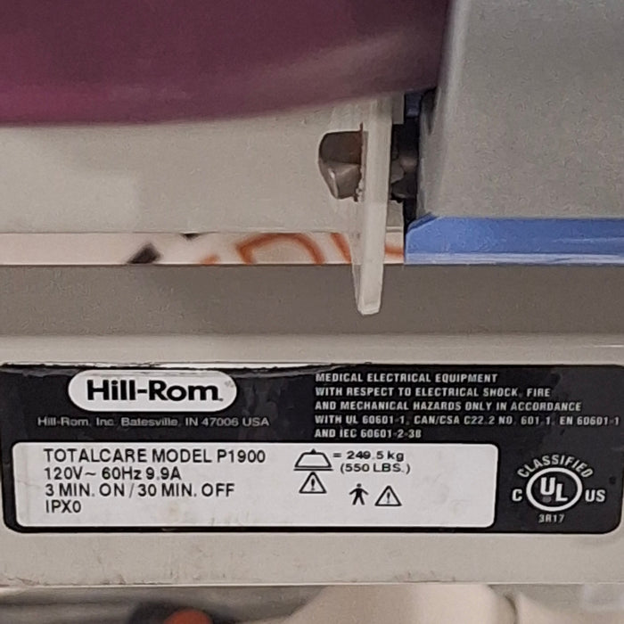 Hill-Rom TotalCare P1900 w/ SpO2RT Upgrade Kit ICU Bed