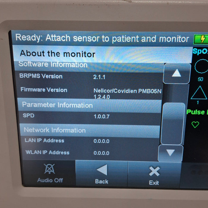 Covidien PM1000N Nellcor Bedside SPO2 Monitor