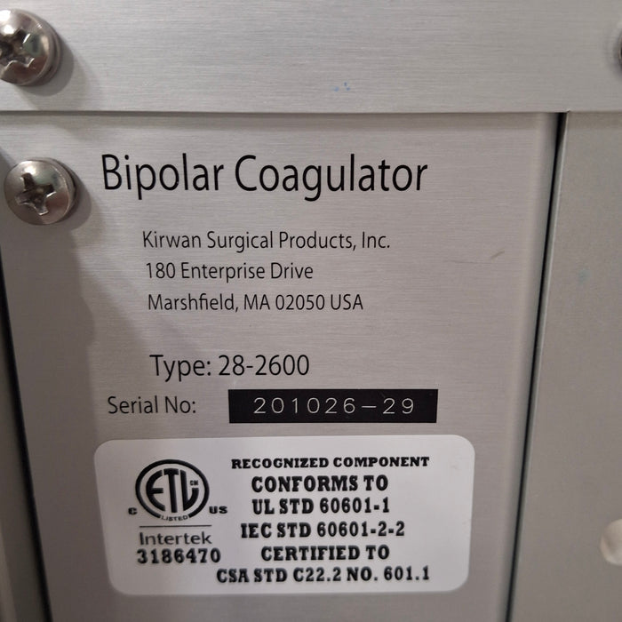 Kirwan Surgical Products Aura Bipolar Coagulator