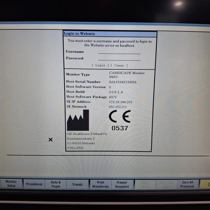 GE Healthcare GE Healthcare Carescape B450 Patient Monitor Patient Monitors reLink Medical