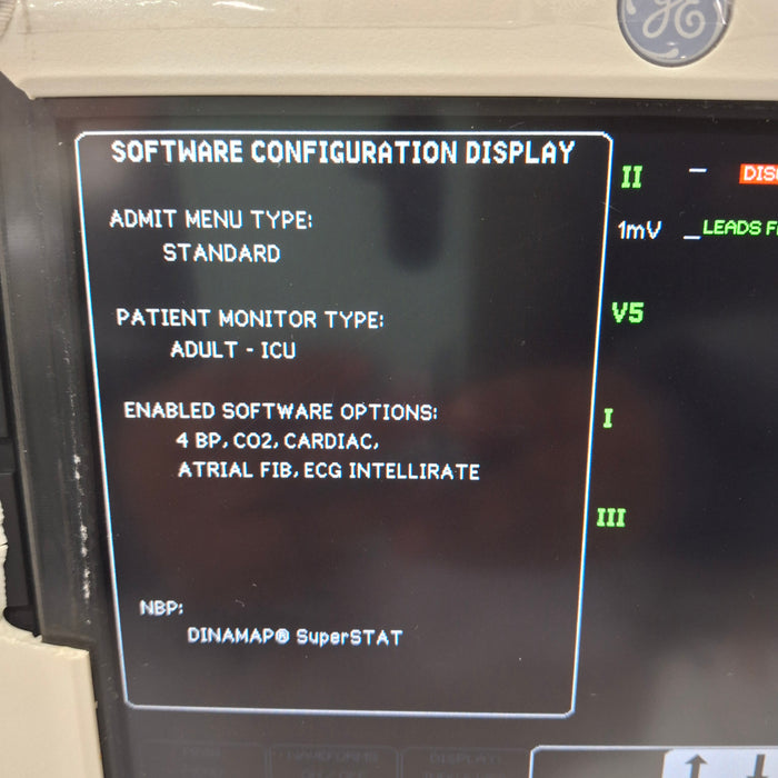 GE Healthcare GE Healthcare Dash 3000 - Masimo SpO2 Patient Monitor Patient Monitors reLink Medical