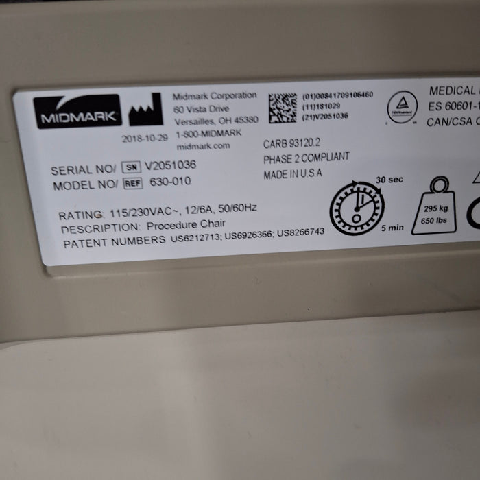 Midmark 630 Procedure Chair