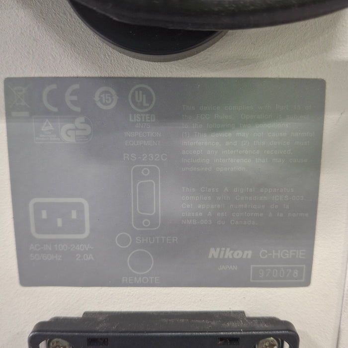 Nikon C-HGFI Intensilight Fiber Optic Illuminator