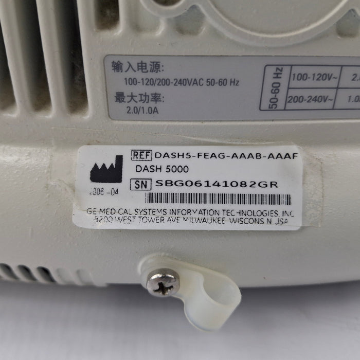 GE Healthcare Dash 5000 - GE/Nellcor SpO2 Patient Monitor