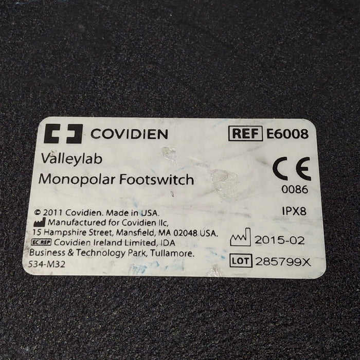 Valleylab E6008 Monopolar Electrosurgical Footswitch