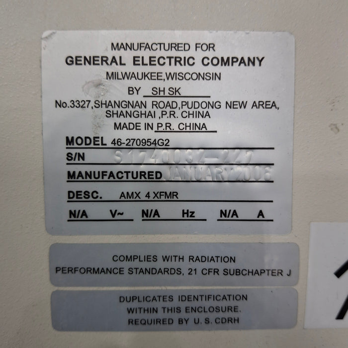 GE Healthcare AMX 4 Portable X-Ray