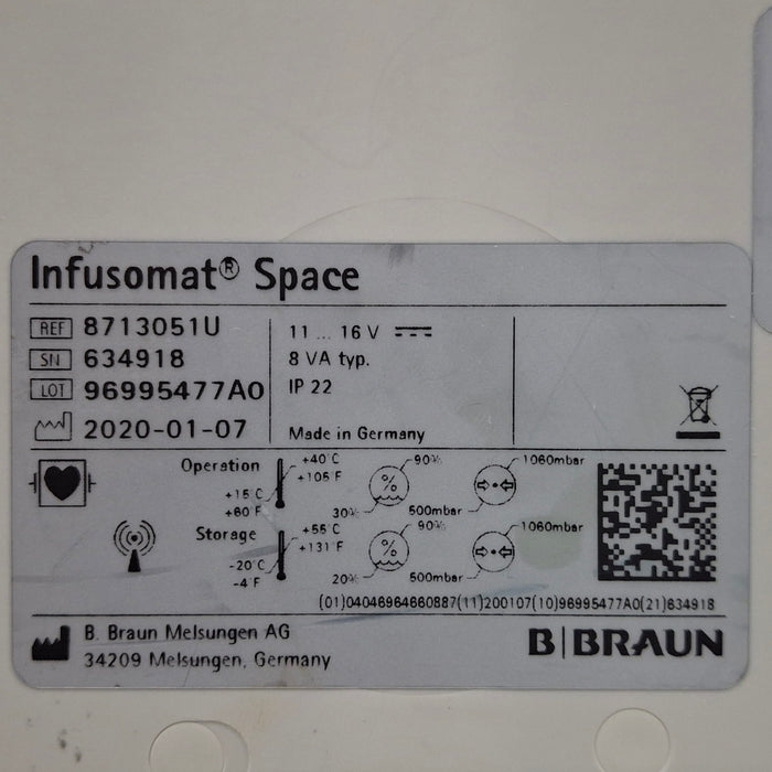 B. Braun B. Braun Infusomat Space Infusion Pump Infusion Pump reLink Medical