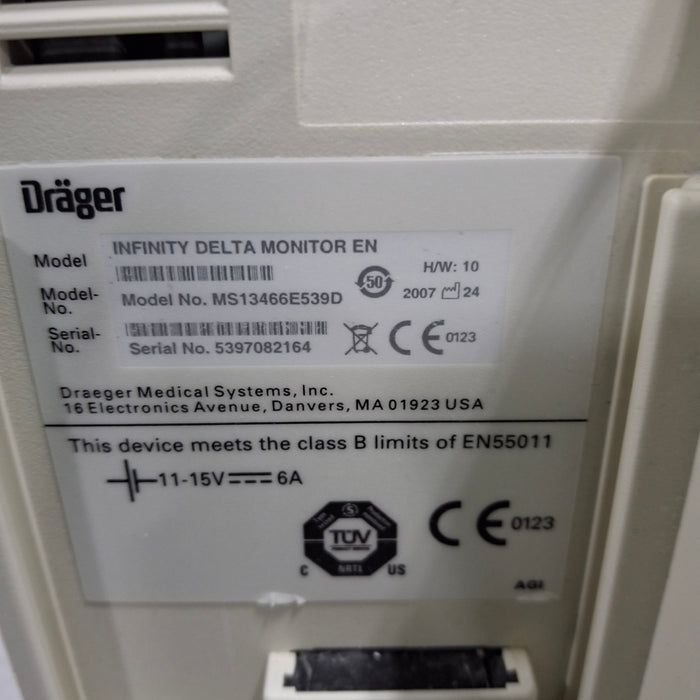 Draeger Medical Infinity Delta Patient Monitor