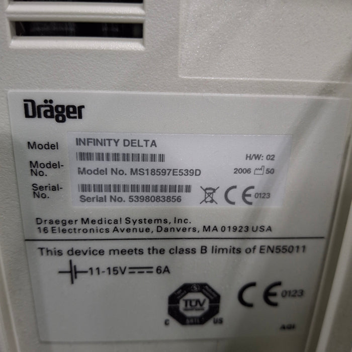 Draeger Medical Infinity Delta Patient Monitor