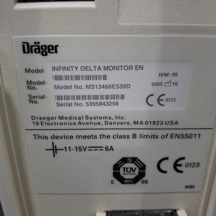 Draeger Medical Infinity Delta Patient Monitor