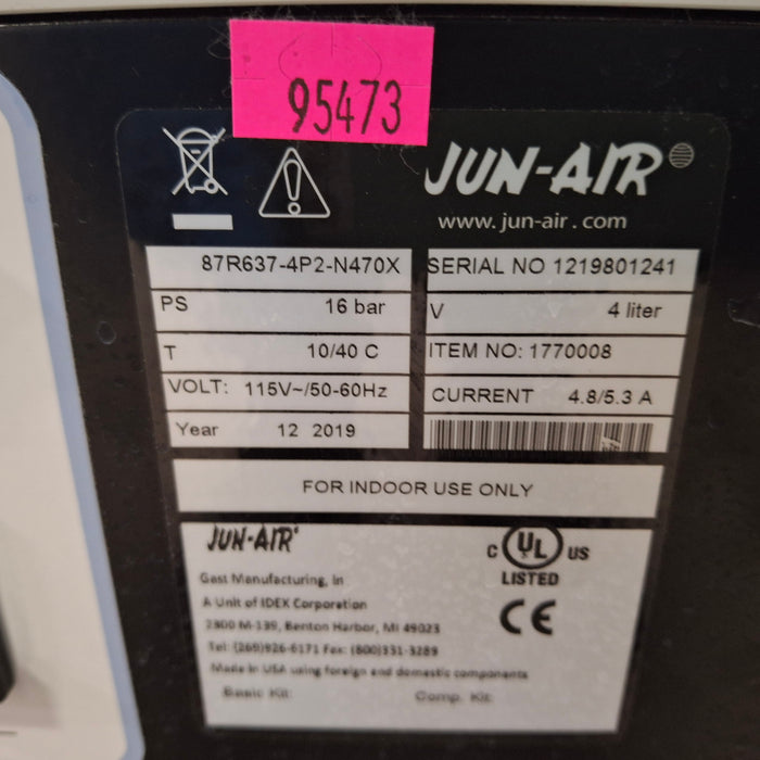 Jun-Air 87R637-4P2-N470X Dental Air Compressor