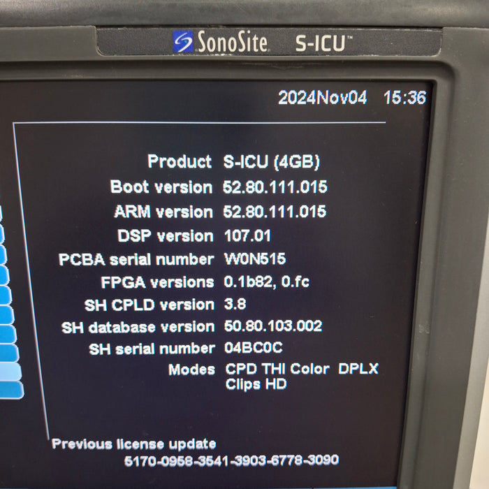 Sonosite S-ICU Portable Ultrasound