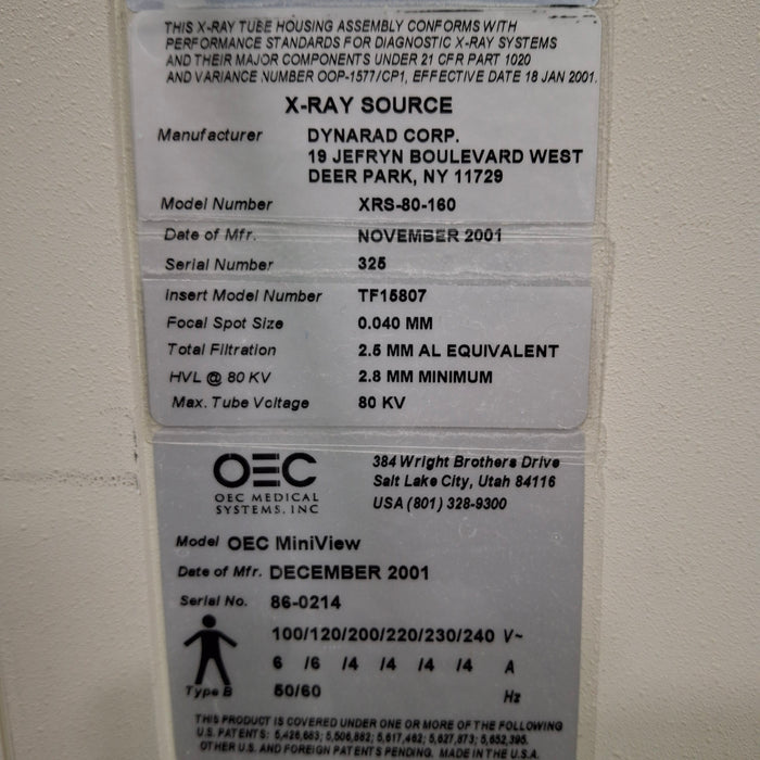 OEC Medical Systems Miniview 6800 C-Arm