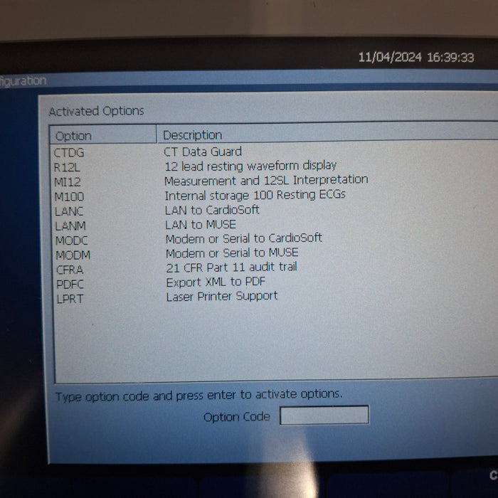 GE Healthcare MAC 800 ECG