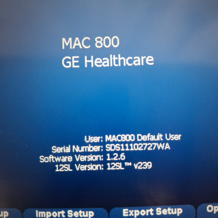 GE Healthcare MAC 800 ECG
