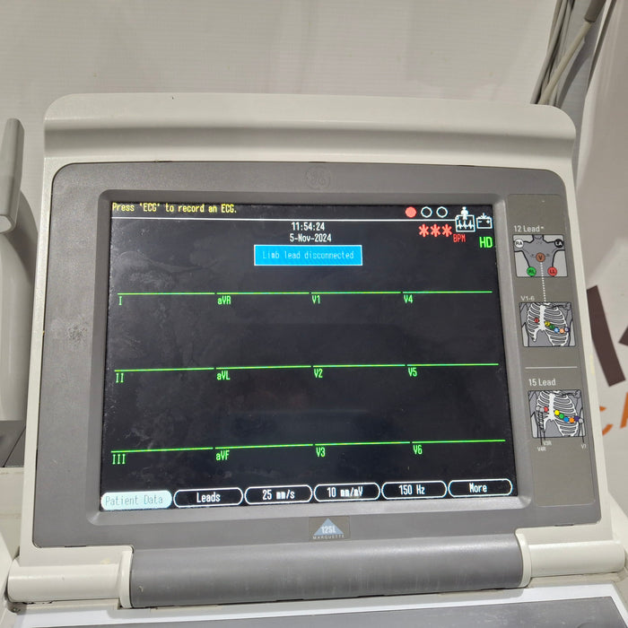 GE Healthcare MAC 5500 HD with CAM Module ECG System