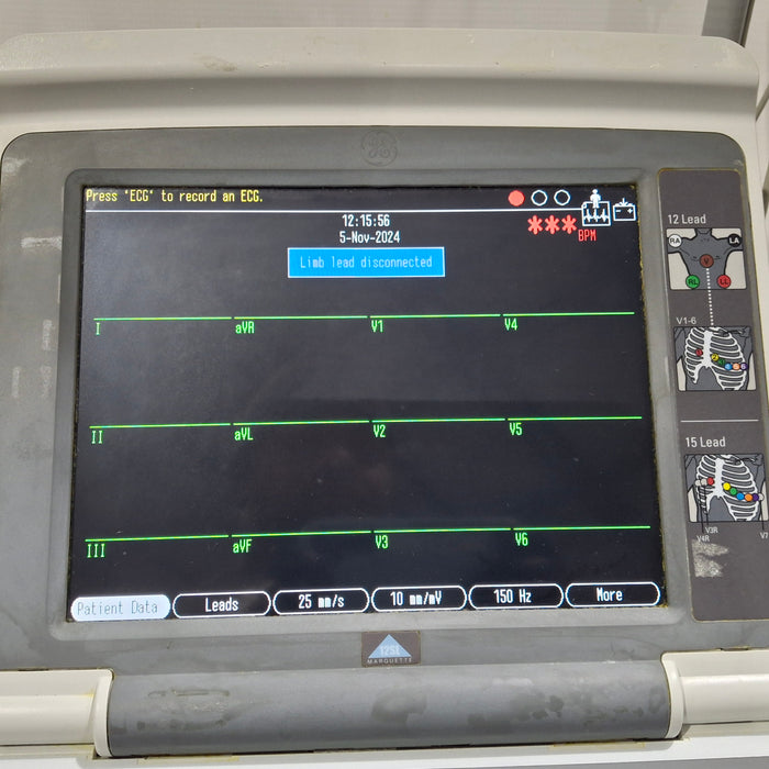 GE Healthcare MAC 5500 HD with CAM Module ECG System