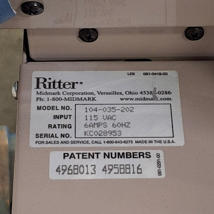 Midmark Ritter Model 104 Exam Table