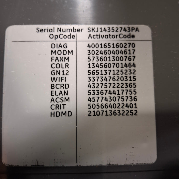 GE Healthcare MAC 5500 HD without CAM Module ECG System