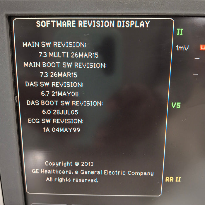 GE Healthcare Dash 4000 - Masimo SpO2 Patient Monitor