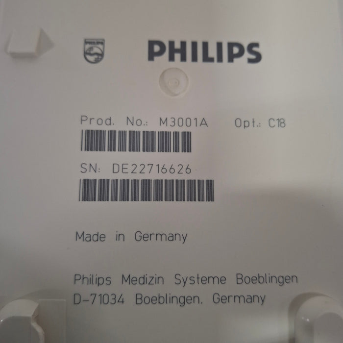 Philips M3001A-C18 Fast SpO2, NIBP, 12 lead ECG, Temp, IBP MMS Module