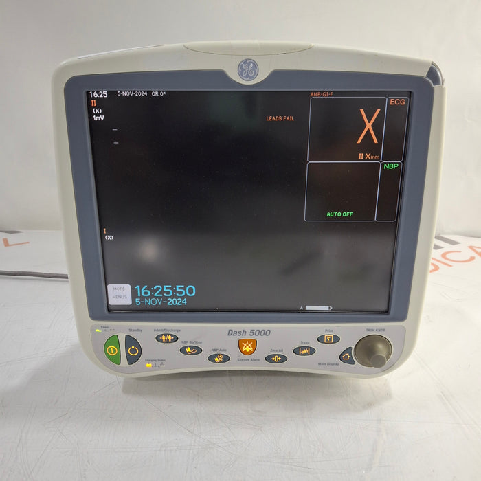 GE Healthcare Dash 5000 - Masimo SpO2 Patient Monitor