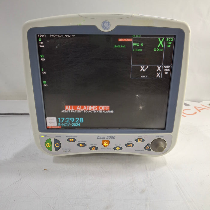 GE Healthcare Dash 5000 - Masimo SpO2 Patient Monitor