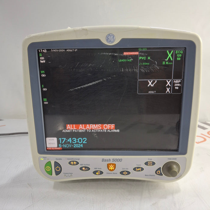 GE Healthcare Dash 5000 - Masimo SpO2 Patient Monitor