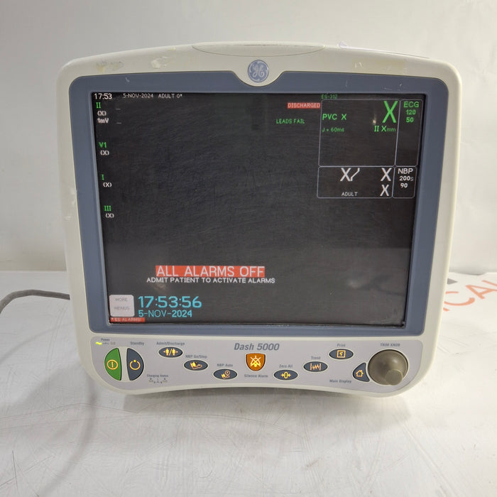 GE Healthcare Dash 5000 - Masimo SpO2 Patient Monitor