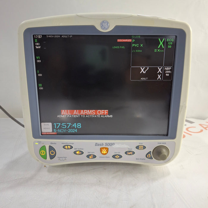 GE Healthcare Dash 5000 - Masimo SpO2 Patient Monitor