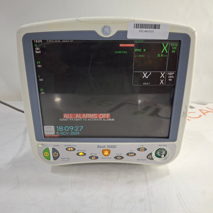 GE Healthcare Dash 5000 - Masimo SpO2 Patient Monitor