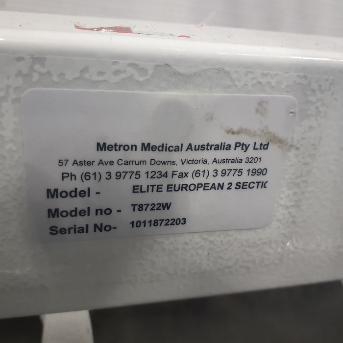 Metron Medical Elite European 2 Section Treatment Table