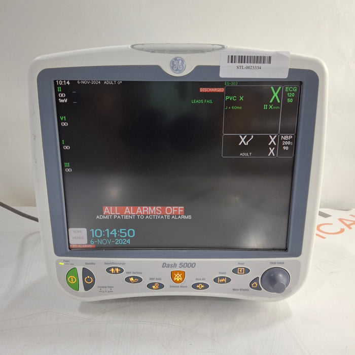 GE Healthcare Dash 5000 - Masimo SpO2 Patient Monitor