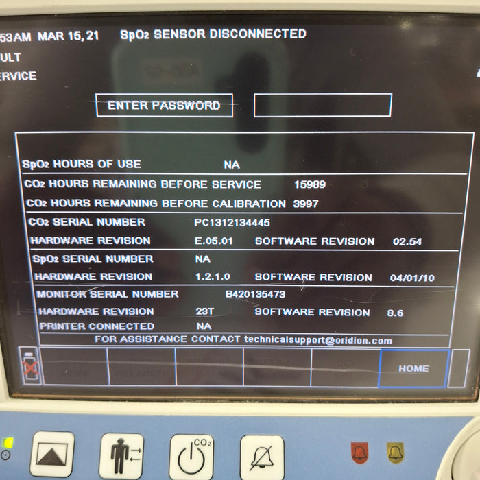 Oridion Capnostream 20 CAPNOGRAPHY MONITOR