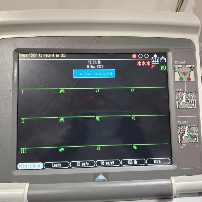 GE Healthcare MAC 5500 HD with CAM Module ECG System