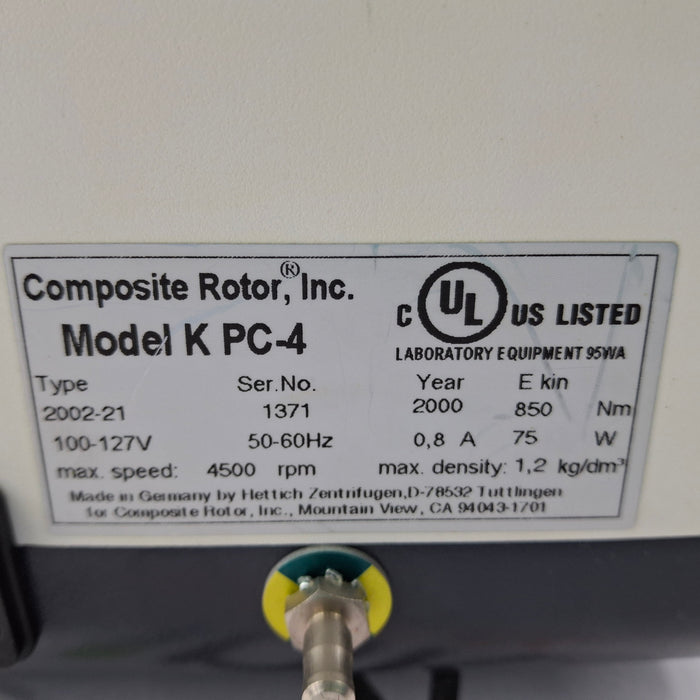 Composite Rotor, Inc. Composite Rotor, Inc. K PC-4 Centrifuge Centrifuges reLink Medical