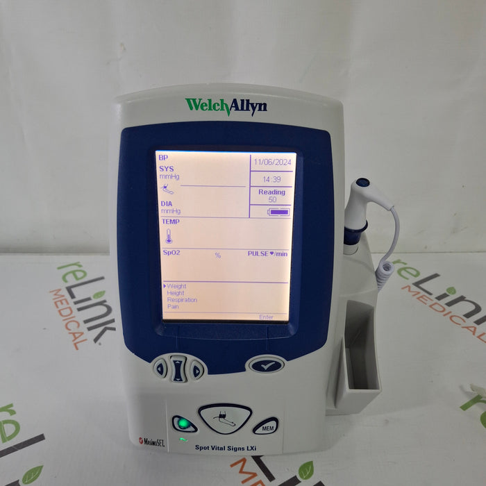 Welch Allyn Spot LXi - NIBP, SureTemp Plus, Masimo SpO2 Vital Signs Monitor